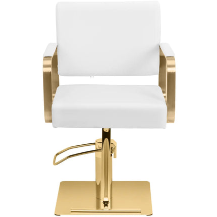 Physa Physa OTLEY cosmetic barber chair with footrest - white and gold – image 6