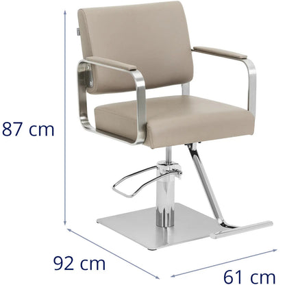 Physa Physa OTLEY cosmetic barber chair with footrest - beige and silver – image 7
