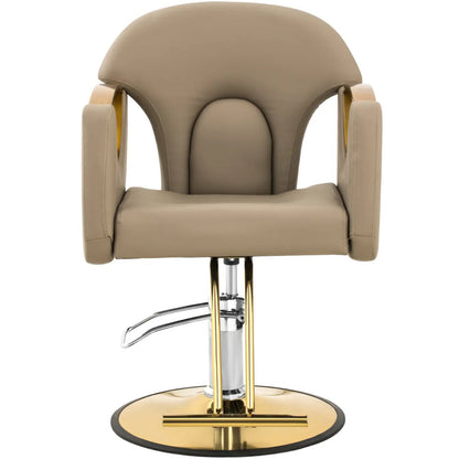Physa Barber hairdressing chair with footrest BARTON - beige – image 2