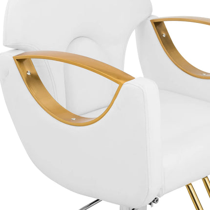 Physa Barber hairdressing chair with footrest BARTON - white – image 4