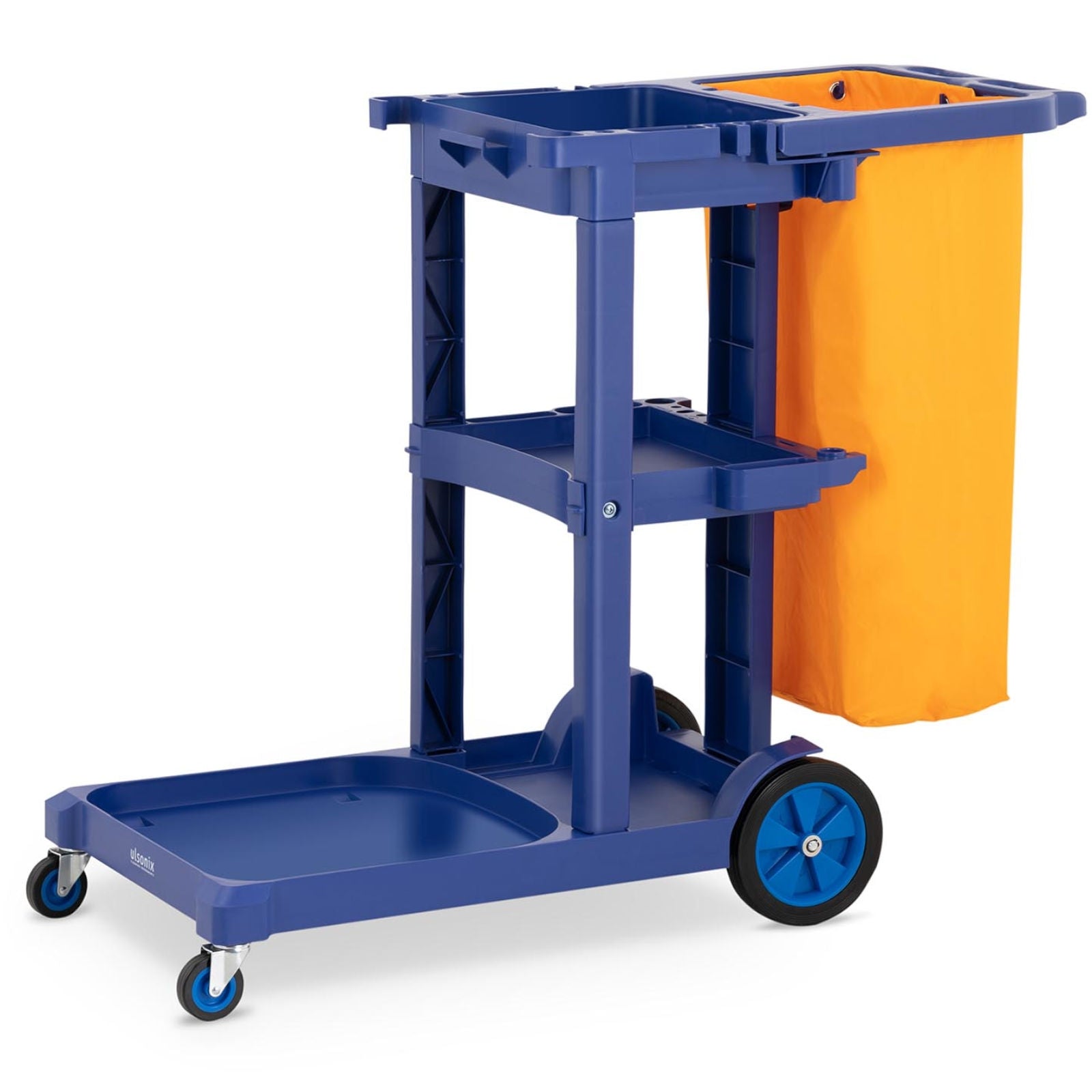 Ulsonix Service cart with shelves, mop holder and laundry bag – image 2