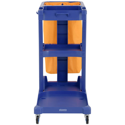 Ulsonix Service cart with shelves, mop holder and laundry bag – image 7