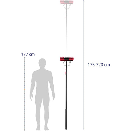 Ulsonix Brush water wash telescopic with hose for washing windows solar panels long 7.2m – image 3