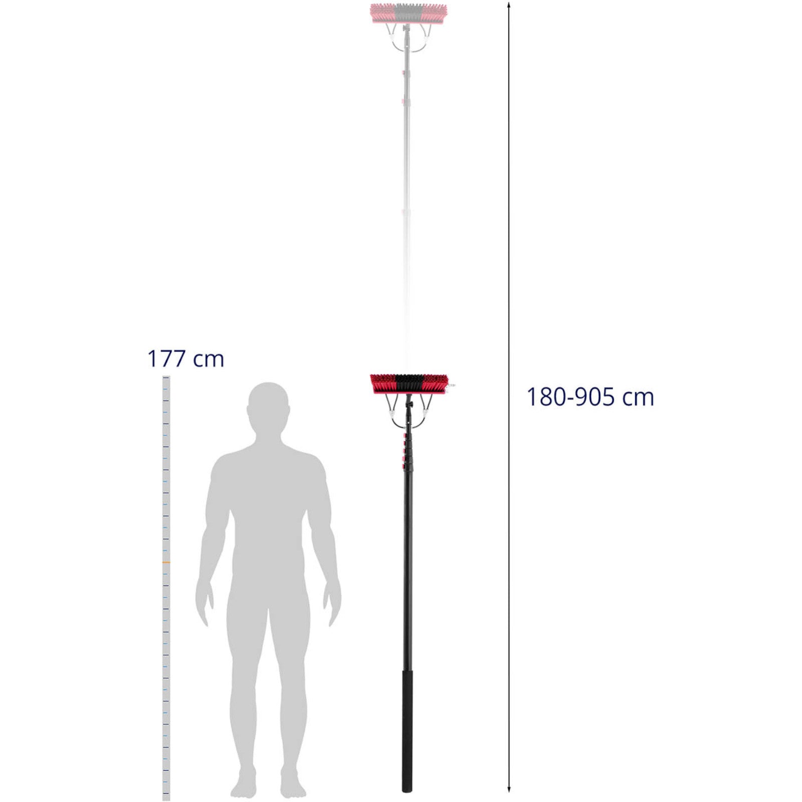Ulsonix Brush water telescopic wash with hose for washing windows solar panels length 9m – image 3