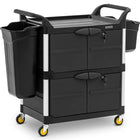 Ulsonix Lockable hotel service trolley for cleaning, 85 x 47 x 102 cm