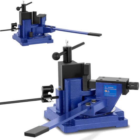 MSW Manual sheet metal bending machine with protractor, width 100 mm, angle up to 120 degrees STEEL