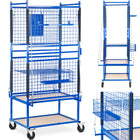 MSW Trolley stand, paintwork basket for body elements, 60 x 90 x 202 cm