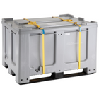 Europlast Austria Box pallet box container 610L with pallet and cover 120x100x76 cm UN ADR