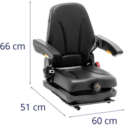 Hillvert Seat adjustable seat with armrests and tractor belt seat 42x47cm – image 9