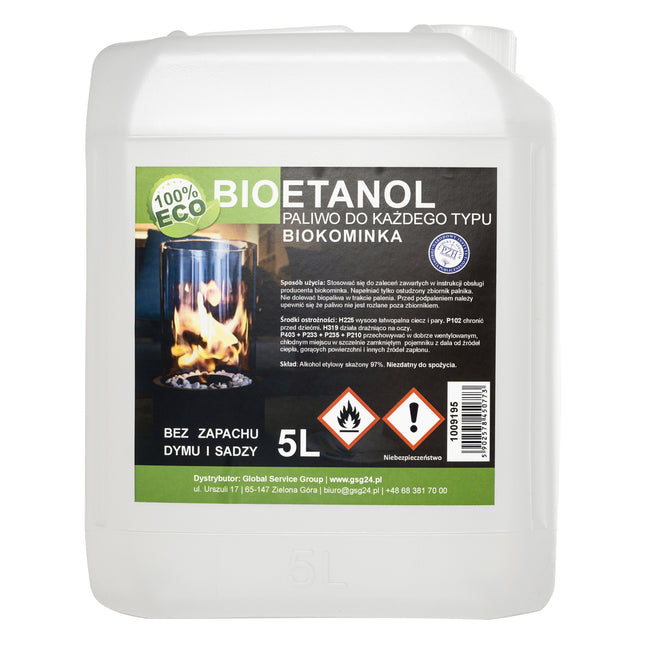 Bioalcohol bioethanol BIO fuel for bio-fireplace 5L