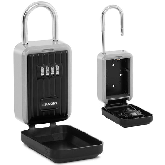 Stamony Key box safe with combination lock and padlock + COVER ST-KS-300N