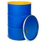 Beczkopol OH 212L steel barrel detachable lid with corks 2 and 3/4 blue interior varnished