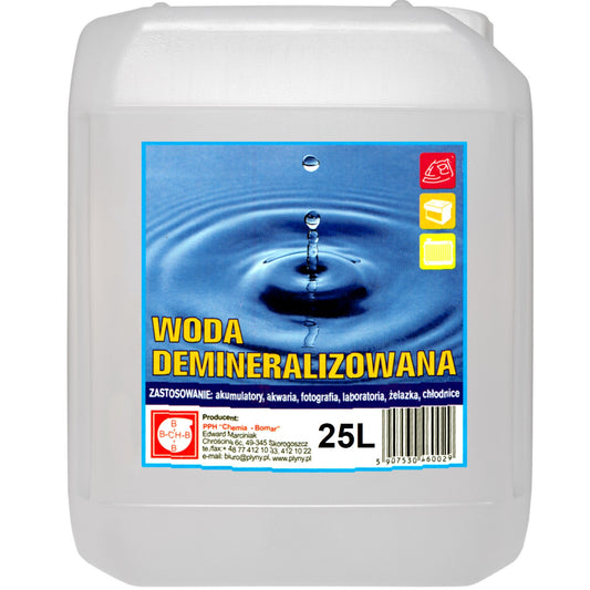 Water Dispensing & Filtration – Demineralized distilled water 25L - Carlat