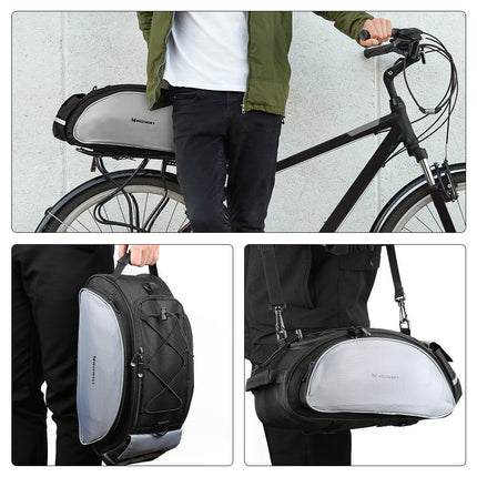 WOZINSKY Bicycle bag for trunk with shoulder strap 13l black – image 5