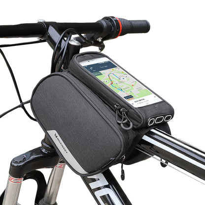 WOZINSKY Bike bag for frame + unhooked phone cover up to 6.5" 1.5l black