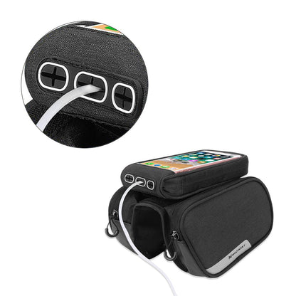 WOZINSKY Bike bag for frame + unhooked phone cover up to 6.5" 1.5l black – image 4