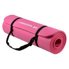 WOZINSKY Exercise mat 181 x 63 x 1 cm thick gymnastics mat for pink yoga