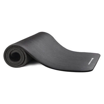 WOZINSKY Exercise mat 181 x 63 x 0.9 cm thick gymnastic mat for black yoga – image 2