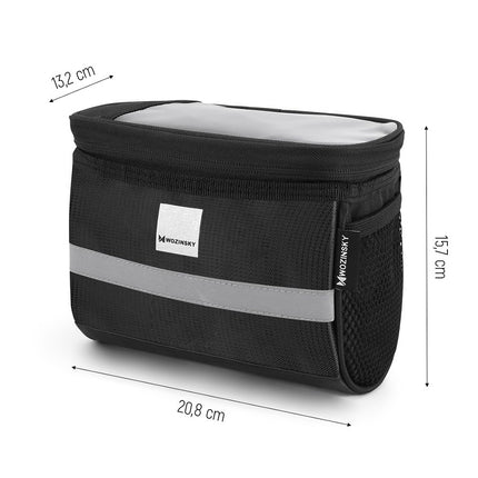 WOZINSKY Bicycle bag for steering wheel with case for phone 2 l black – image 3