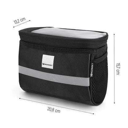 WOZINSKY Bicycle bag for steering wheel with case for phone 2 l black – image 3