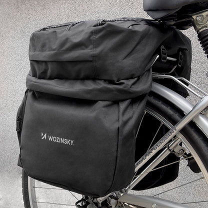 WOZINSKY A large bicycle bag 60 l per trunk + rain cover black – image 3