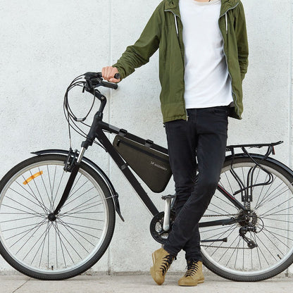 WOZINSKY Bicycle bag for bike frame 5 l grey – image 5