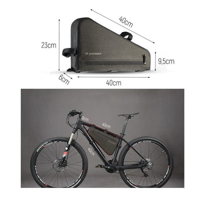 WOZINSKY Bicycle bag for bike frame 5 l grey – image 7