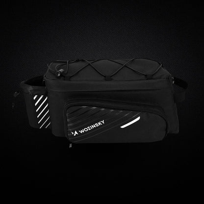 WOZINSKY Bike bag for trunk with shoulder strap 9l rain cover black – image 9
