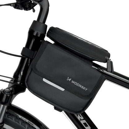 WOZINSKY Bike bag for frame bag for waterproof bicycle case for phone 1.5l black – image 2