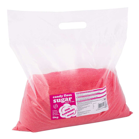 GSG24 Colored red sugar for cotton candy with raspberry flavor 5kg