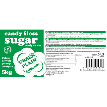 GSG24 Colourful sugar for cotton green with natural flavor 5kg – image 3