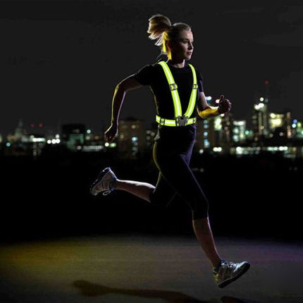 HURTEL Reflective braces for bike motorcycle running reflective vest yellow – image 5