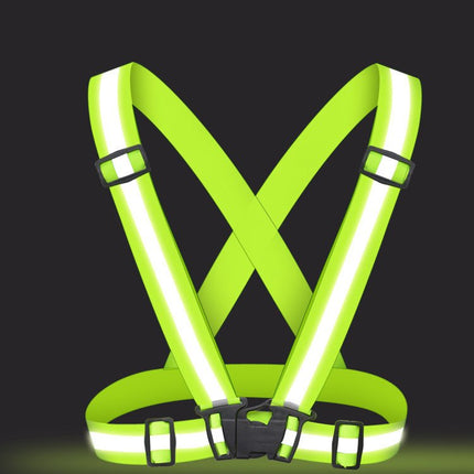 HURTEL Reflective braces for bike motorcycle running reflective vest yellow – image 6