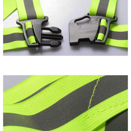 HURTEL Reflective braces for bike motorcycle running reflective vest yellow – image 7