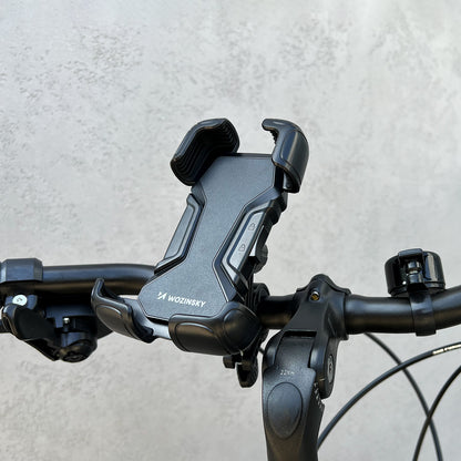 WOZINSKY Powerful handle for the phone on the wheel bike motorcycle scooter black – image 9
