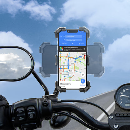 JOYROOM Phone holder for motorcycle smartphone on the handlebar, black – image 5