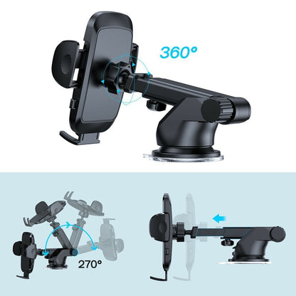 JOYROOM Car phone handle with telescopic arm for dashboard and black window – image 5