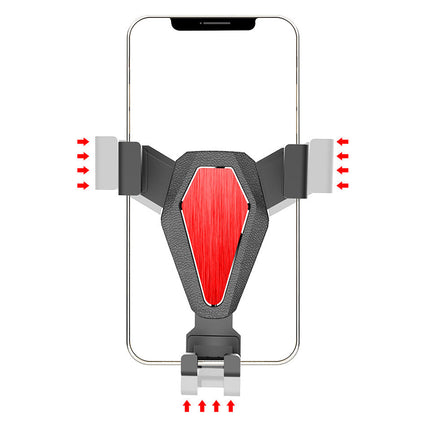 HURTEL Gravity car handle for smartphone on silver grille – image 2