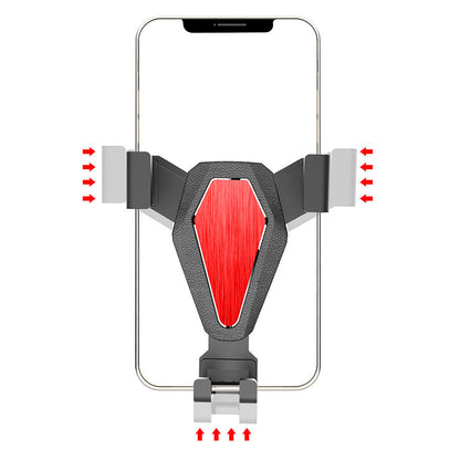 HURTEL Gravity car handle for smartphone on silver grille – image 2