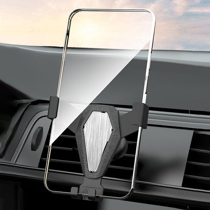 HURTEL Gravity car handle for smartphone on silver grille – image 4
