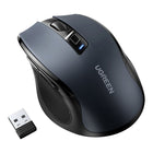 UGREEN Ergonomic optical wireless mouse USB 2.4GHz 4000DPI black