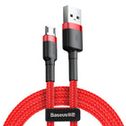 BASEUS Robust flexible cable USB microUSB 1.5A 2M red cable