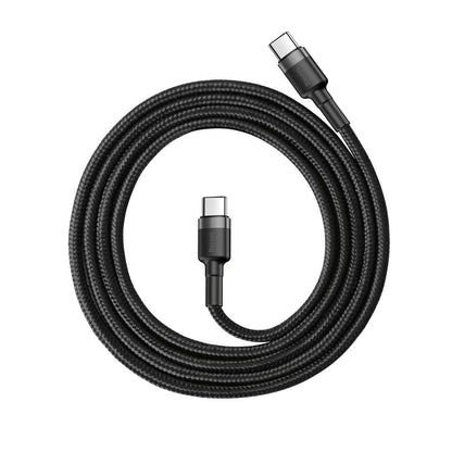 BASEUS Durable flexible cable USB-C PD 2.0 60W 20V 3A QC3.0 1M black-gray cable – image 2