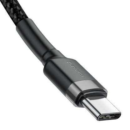 BASEUS Durable flexible cable USB-C PD 2.0 60W 20V 3A QC3.0 1M black-gray cable – image 5