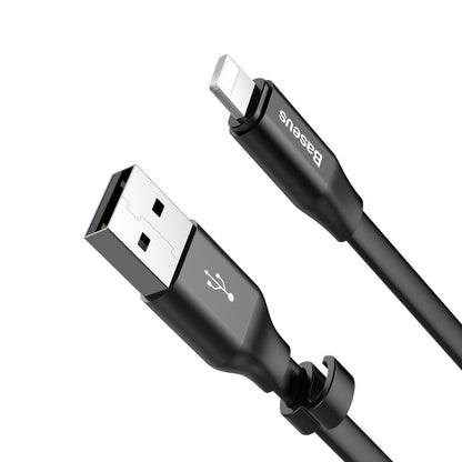 BASEUS Flat cable USB Iphone Lightning cable with holder 2A 23CM black – image 5