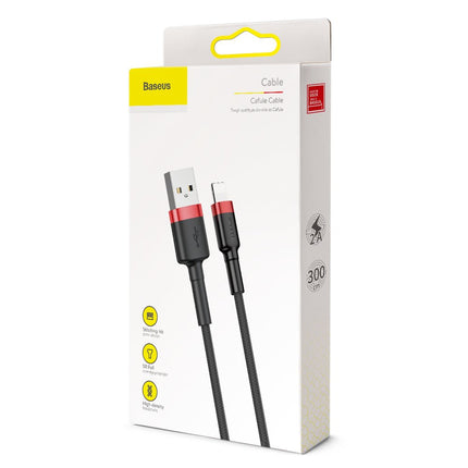 BASEUS Robust nylon cable USB Iphone Lightning QC3.0 2A 3M black and grey cable – image 19