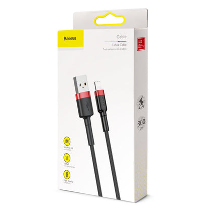 BASEUS Robust nylon cable USB Iphone Lightning QC3.0 2A 3M black and grey cable – image 19