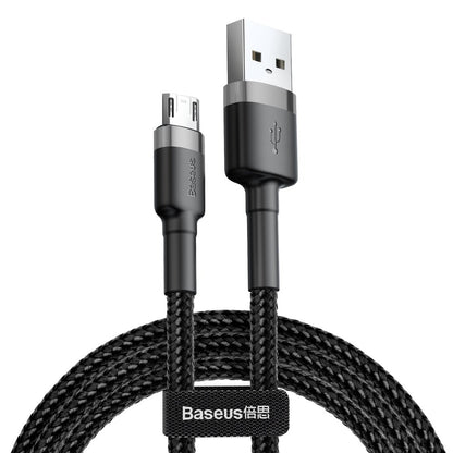 BASEUS Robust nylon cable USB microUSB 2A 3M black and grey cable – image 5