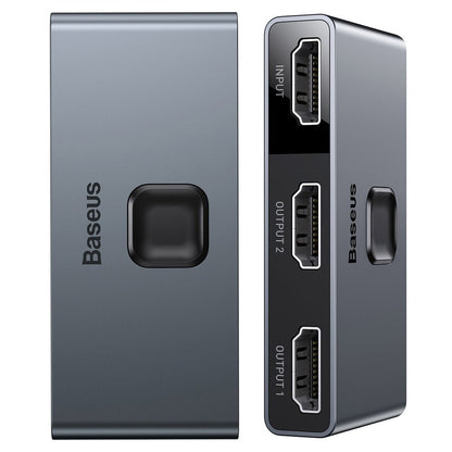 BASEUS Switch splitter switch HDMI 2x HDMI 4K 30 Hz two-way grey
