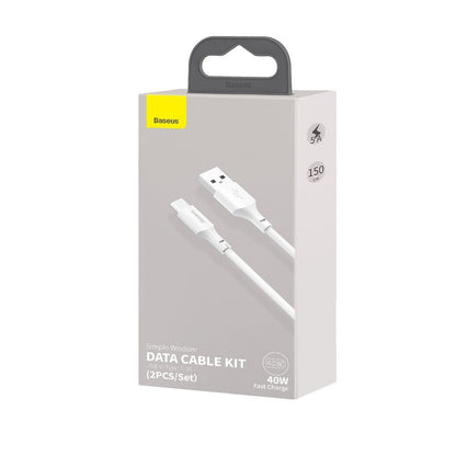 BASEUS 2x USB USB-C cable fast charging Power Delivery Quick Charge 40 W 5 A 1.5 m white – image 11